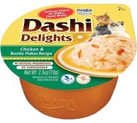 CT-TRONICS Churu Gato Dashi Delights Alimento Húmedo para Gatos (Pollo Y Copos De Bonito)