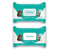 CT-TRONICS Freedog Toallitas Húmedas para Perros y Gatos | Mezclas para Más Comodidad | 6x40 Unidades | (3X Clorhexidina 3X Talco)