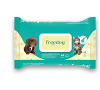 CT-TRONICS Freedog Toallitas Húmedas para Perros Y Gatos Pack De 2 x 40 Toallitas (Manzanilla)
