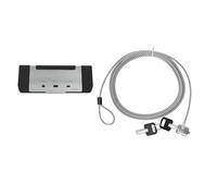 CTA - Candado de cable para laptop y tableta con placa de metal universal, bloqueo de ranura K seguro para portátiles y tabletas a través de bloqueo adhesivo, portátiles y complementos