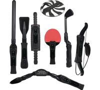 CTA Digital 8 in 1 Sports Pack for Wii Sport Resort - Volante/mando (Deporte, Wii, Select, Inalámbrico, RF, Negro)