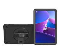 CTA Digital - Funda Protectora para tabletas Lenovo, Resistente a los Impactos, con Soporte Giratorio de 360 Grados Integrado y Correa de Mano para Lenovo M10 Plus, Gen 3, Color Negro (PAD-PCGK3M10)