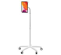 CTA Digital: Heavy-Duty Medical - Soporte para iPad de 9,8", 8ª generación, 10,2", 7ª generación, 12,9", iPad Pro, iPad Pro, iPad mini, iPad Air 4, Surface Pro X y otras tablets de 7-13", color blanco
