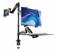 CTA Digital pad-2amtk - Soporte Ajustable para Monitor Soporte para Tablet con Teclado Bandeja
