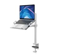 CTA Digital Soporte de abrazadera para laptop, placa articulada para laptop y soporte de abrazadera de poste, compatible con portátiles de 11.2 a 17.6 pulgadas (LT-PCM)