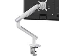 CTA - Soporte de Brazo para Monitor Individual Blanco para monitores de 23 a 35 Pulgadas, con Puertos USB 3.0 Dobles y Abrazadera de Brazo para escritorios, Color Blanco (Add-SSMA)
