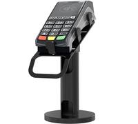 CTA - Soporte universal para lector de tarjetas de crédito, soporte giratorio universal para estaciones Verifone, Ingenico y PAX POS - Seguridad antirrobo con perno o adhesivo - Fácil de instalar