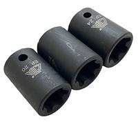 CTA Tools 9666 Torx Plus - Juego de llaves de vaso, 3 piezas (EP20 EP22 EP24), 3 unidades