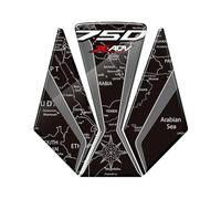 CTAB Adhesivo protector de depósito de gasolina for motocicleta, resina 3D, for H0nda X-ADV XADV 750 (2017-2020)(Black)