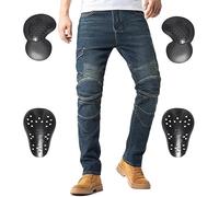 CTBQiTom Morradhose Herren Motorrad Hosen Motorrad Jeans Motorradhose Jeans Gepanzert mit CE Armung,Azul,XXL=38W/31L