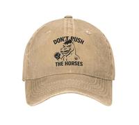CTBYUTFZR Casual Don't Push The Horses Cita Divertida de Meme para Mentes Sarcásticas Gorra de béisbol Unisex Gastada de Vaquera Snapback Gorra Gorra