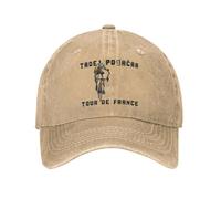 CTBYUTFZR Gorras Vintage de béisbol en Bicicleta para Montar Tadej Pogacar Sombrero Snapback Lavado Desgastado en Unisex Gira Francia Gorra Ajustable para Exteriores Ajustable