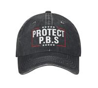 CTBYUTFZR Vintage Protect P.B.S Save Public Broadcasting Service Gorra de béisbol Hombres Mujeres desgastadas Lavado Snapback Gorra Ajustable al Aire Libre