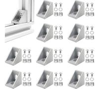 CTCEHL Soportes Esquina de Aluminio,10 piezas Conectores en L de perfil de aluminio,Conectores de Esquina en L de Aluminio,Perfil de Extrusión Forma de L,para perfiles de pilar,3D,CNC (20*20*17 mm)