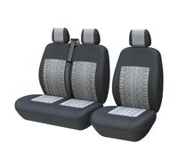 CTCYWLWAYZ Funda Asiento Coche para Renault para Master Funda Asiento Coche Universal 2 + 1(Gris)