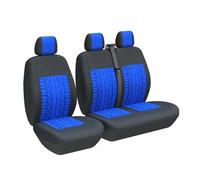 CTCYWLWAYZ Funda Asiento Coche para Renault para Master para Trafic Universal 2+1 Fundas Asiento Coche Protector(3-Seater Blue)