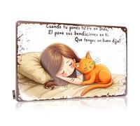 CTDF Letrero de lata con texto en inglés "When You Put Your Faith In God, He Puts His Blessings On Hav" (20 x 30 cm)