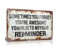 CTDF Letreros de metal divertidos y rústicos recordatorios: abraza tu genialidad, letrero de estaño divertido para decoración del hogar, letreros de estaño divertidos vintage (20 x 30 cm)