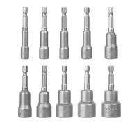 CTDMJ 10 Piezas Zócalos Adaptadores Hexagonales Adaptadores Llave Vaso Zócalos Adaptadores Hexagonales Llave Tubo De 6-19 mm Sistema Magnético Zócalo Para Taladro Manual, Destornillador Eléctrico