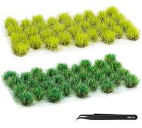 CTDMJ Césped modelado para DIY ferrocarril tren paisaje - Decoración en miniatura Accesorios de césped artificial con 2 cajas de césped