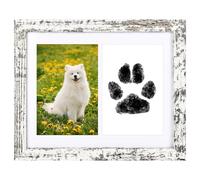 CTDMJ Marco de fotos de huellas de perro, gato, huella de perro, regalos para propietarios de perros, marco de madera para mascotas, regalo para propietarios y amantes