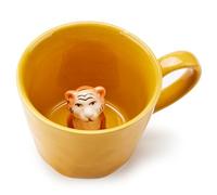 Cteahrow Taza de café ICA ISA Olvidé, regalo de cumpleaños divertido de Navidad, tazas de café de um y papá, regalo de pareja de cumpleaños, taza de café con citas divertidas (Tigre)