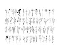 CTForest 12 Piezas de Tatuaje Temporal, Tatuaje de Patrón de Flores, Pueden Decorar tu Cuerpo para Crear un yo más Hermoso
