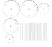 CTForest 5 piezas de base para tartas de varios niveles, accesorios reutilizables para tartas, Historia Voor Het Maken Van Meerlaagse Taarten