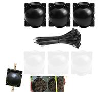 CTForest 6 Piezas Dispositivo Enraizamiento Plantas Injerto, Bola Enraizamiento, Adecuado Injertos Plantas, Esquejes Enraizamiento (Negro, Blanco)