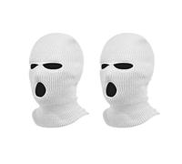 CTForest Fundas para Reposacabezas de Dos Piezas Blancas,Interior de Accesorios para Coche,Sombreros Divertidos,Máscara con Capucha