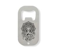 Cthulhu H P Lovecraft - Abrebotellas de acero inoxidable, diseño de mandala, color plateado