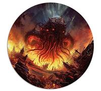 Cthulhu Invasionee Puzzle 1000 Pieces Jigsaws Circular Jigsaw Puzzle Premium 100% Reciclado Tablero 67.5x67.5 cm