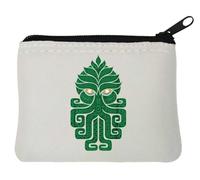 Cthulhu - Monedero de neopreno estilo azteca de Dios anciano, 10 x 11 cm, color blanco, White, Talla única