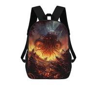 Cthulhu Rising The End Times Mochila Infantil, Mochila Escolar Para Niños, Mochila Escolar Infantil Con Estampado 3D De Dibujos Animados, Mochila De Gran Capacidad Para Niños Y Niñas 17inch