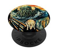 Cthulhu Scream, Der Schrei, Arte Cósmico de Horror PopSockets PopGrip Adhesivo