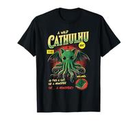 Cthulhu Un gato salvaje Cathulhu o monstruo horror cósmico Camiseta