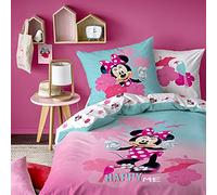 CTI - Funda nórdica y funda de almohada 100% algodón - Disney Minnie Tropics 140 x 200 cm