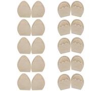 CTIRCHIU 10 Pares de Plantillas Delanteras de Esponja Beige para Zapatos, Almohadillas Suaves y Antideslizantes Que Ajustan Tallas y Previenen Rozaduras Pie