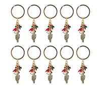 CTIRCHIU 10 Unidades Llavero de Metal Diseño de Flamenco, Cactus y Palmera para Celebracion Verano, Uso Duradero y Detalle Festivo Adecuado para Reuniones Familiares y Ocasiones Diarias