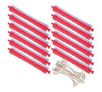 CTIRCHIU 12 Piezas Varillas Permanentes de Plástico para Peinar Cabello Rizadores Espirales para Rulos sin Calor para Uso Casa y Salón Profesional Modelos Medianos Gris Azul y Rojo