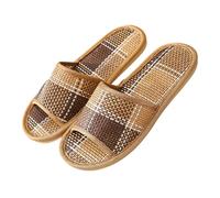 CTIRCHIU 1par Zapatillas De Ratán Tejidas Para Verano Cómodas y Silenciosas Para Uso Interiores Diseño Ligero y Fácil De Poner Sensación Suave y Para Tus Pies