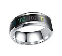 CTIRCHIU 1pieza Anillo De Inteligente De Pantalla De Temperatura Anillo Chic Para Amantes Diseño Elegante y Resistente Rayones Para y Aniversarios
