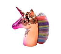 CTIRCHIU 1pieza Pincel De Maquillaje Unicornio Mango Dorado y Cepillo De Polvo Para Base y Rubor Para Mujeres y Niñas De Cosméticos Bolsa De Transporte