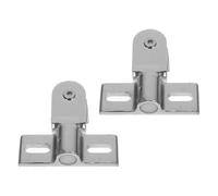 CTIRCHIU 2 Piezas Bisagras de Ducha para Puerta de Vidrio, Bisagras Pivotantes Bidireccionales de Aleación de Zinc, Plata, Juego Superior E Inferior, para Mamparas de Baño y Vitrinas