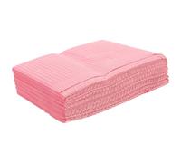 CTIRCHIU 20 Láminas Desechables Impermeables para Limpieza de Tatuajes y Uñas, Tapete de Escritorio Rosa de Pulpa de Madera para Uso Profesional y Manicuras