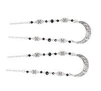 CTIRCHIU 2piezas Pack De Pulseras De Genuinas Color Negro Para Mujer Para Obsequio De Cumpleaños Confección De Moda Vintage Obsequio Para Madre y Amantes Naturaleza Diario