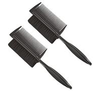 CTIRCHIU 2piezas Peine De Peluquería De Doble Cara Cerdas Mango De Cepillos Para y Estilizar El Cabello Para Barberías y Personal