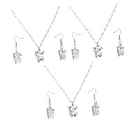 CTIRCHIU 3juegos Conjunto De Collar y Pendientes Forma De Koala Joyería Elegante Para Mujeres Accesorio Para Cumpleaños y Días Especiales