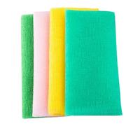 CTIRCHIU 4 Toallas Exfoliantes de Nailon para Ducha Bordes Reforzados Que Previenen Obstrucciones de Aceite, Paños Corporales Ideales Cuidado Piel Ducha Color Aleatorio