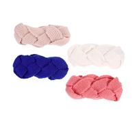 CTIRCHIU 4piezas Diademas De Punto De Invierno Diadema De Punto Cálida Para Esquiar y Correr De Crochet Pelo Mujer